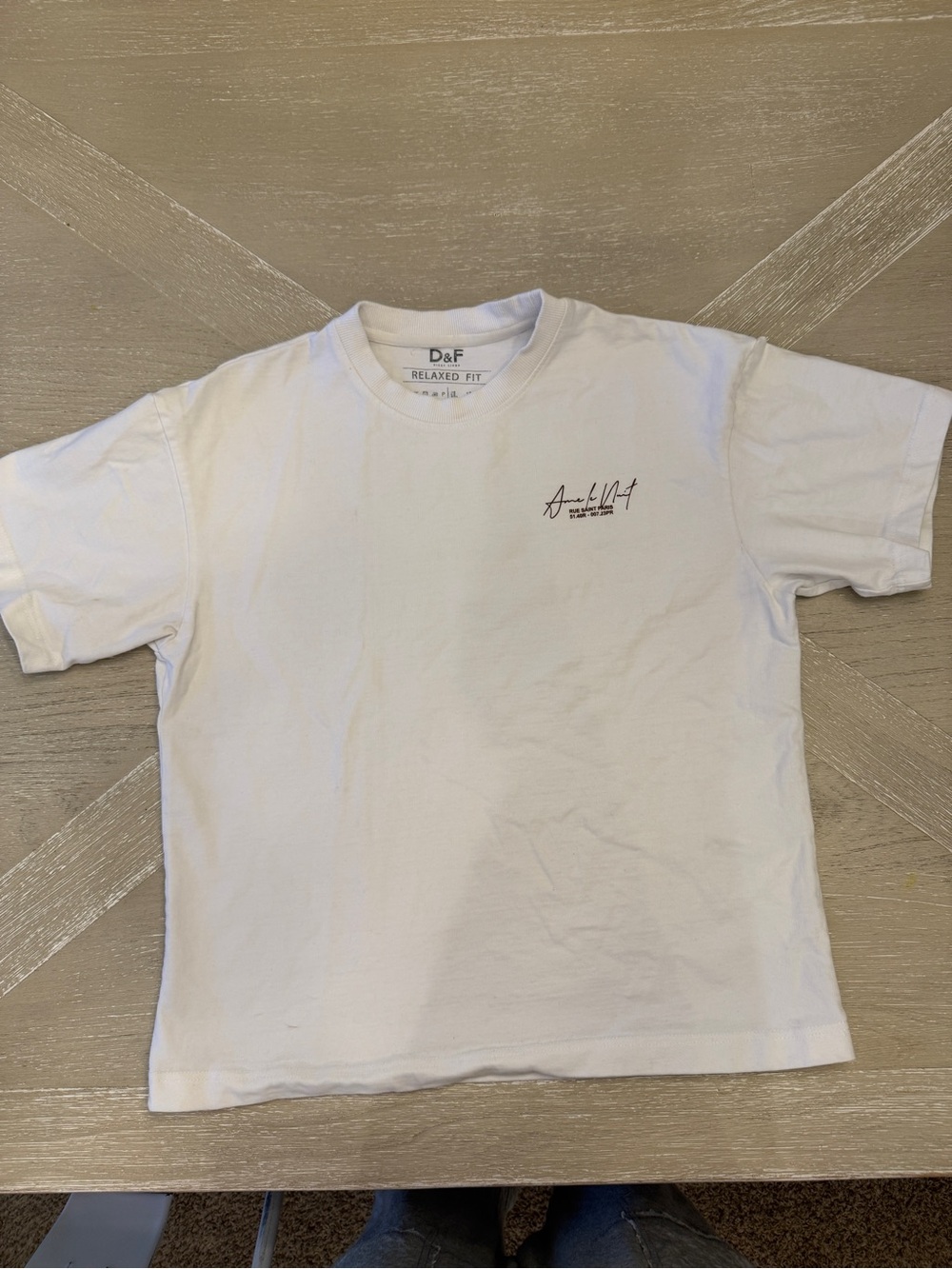 D&F Ricky Singh White Relaxed Fit Tee…could fit a small or medium
